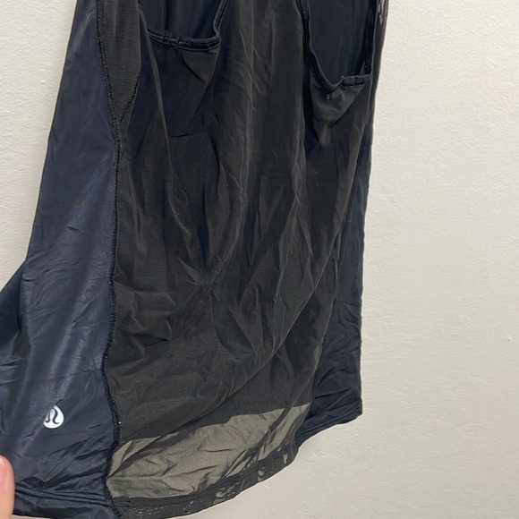 Lululemon Black Mesh Workout Tank Top Size 4 - Picture 4 of 6